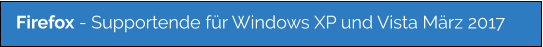 Firefox - Supportende für Windows XP und Vista März 2017